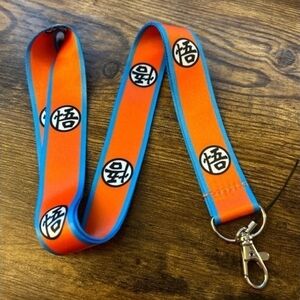 Orange & Blue Dragon Ball Z Symbol Lanyard